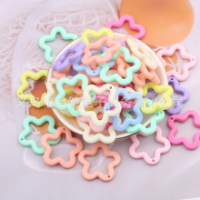 亚克力五角星马卡龙浅色儿童diy手工串珠手机链挂件材料饰品散珠