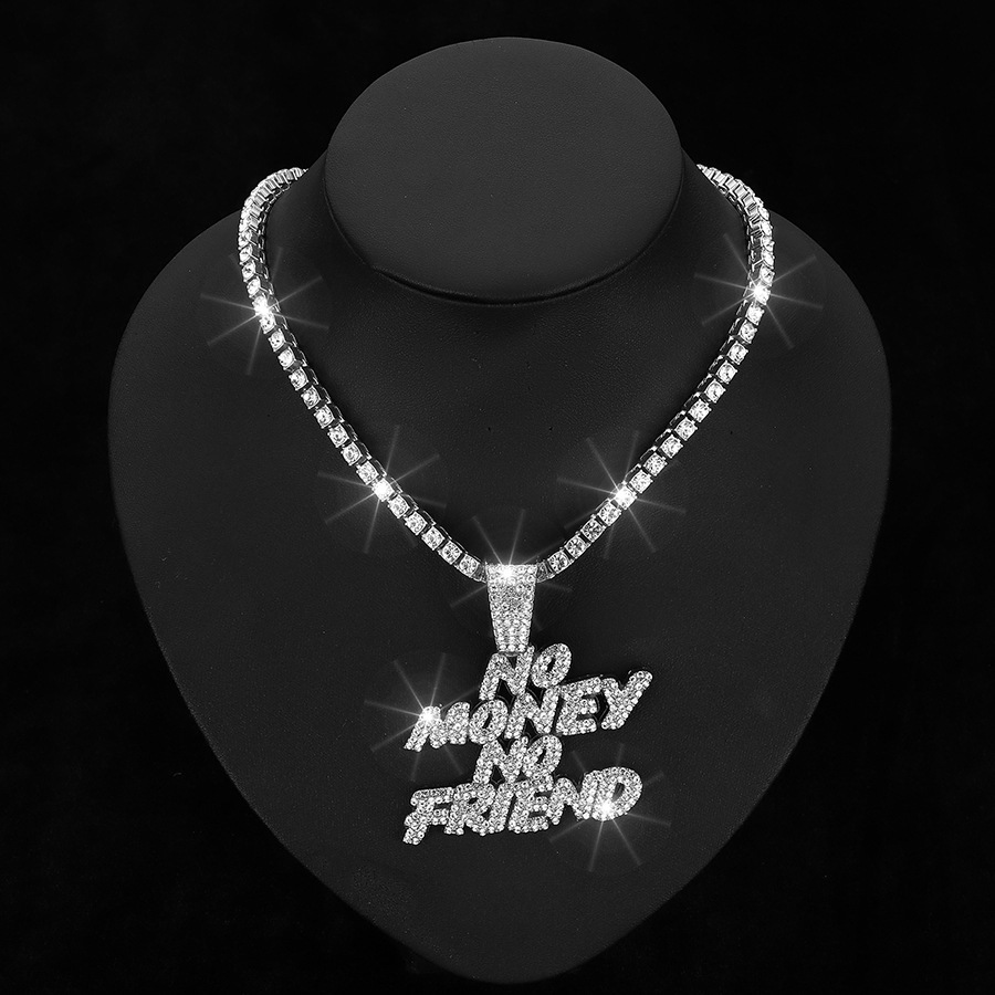 Europa y los Estados Unidos Hip Hop letras de diamante colgante colgante accesorios de moda para hombres cadenas cubanas accesorios de cadena personalizados