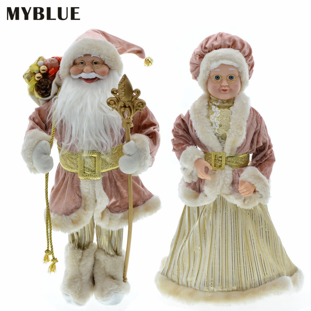45 sm Santa Klaus və Baba Nənə Fiqa Dekorasiyası