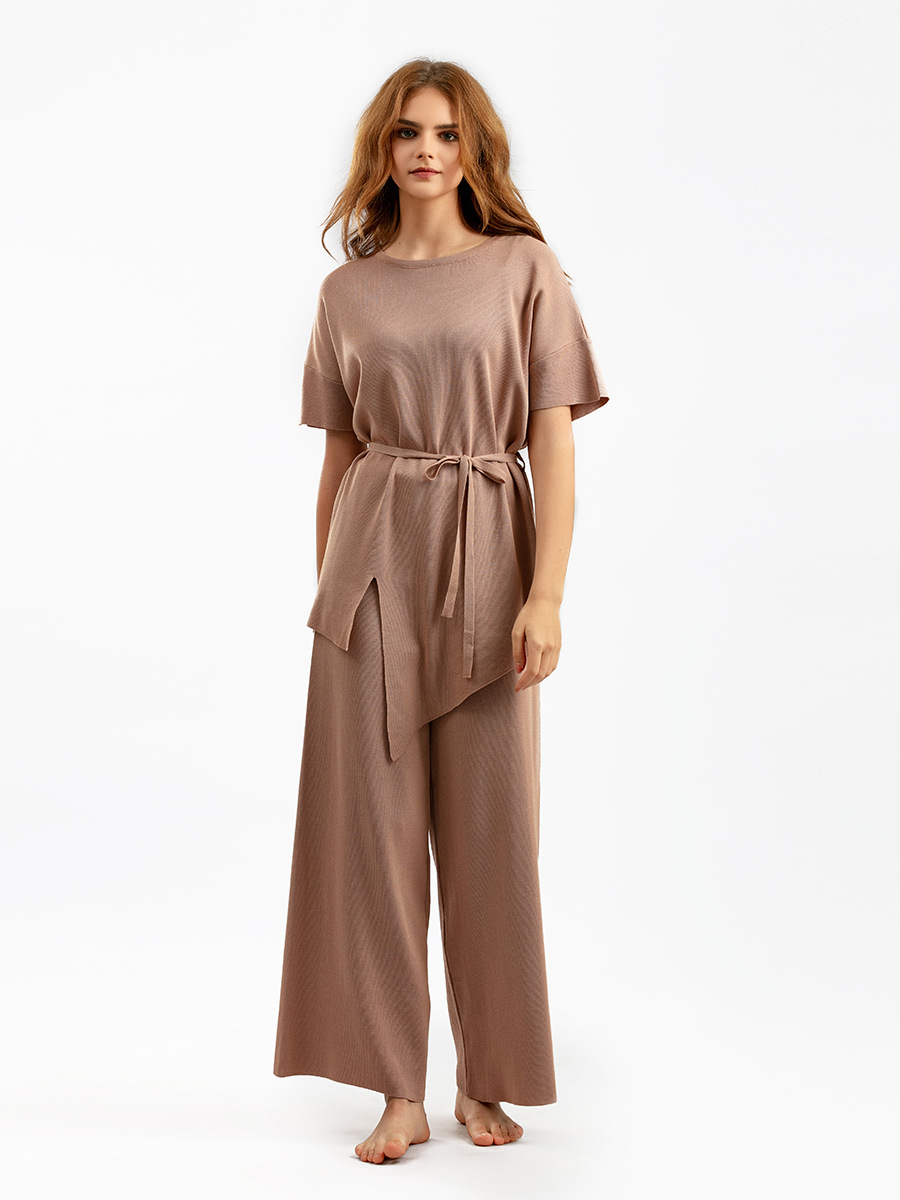 486g Weight Half Sleeve Sleeve Length Viscose fiber Fabric Type Pant Co-ord Set Sets Type 2 Pieces Set Quantity Holiday, Daily Occasion Round Neck Neckline Slim Fit Type Solid Color Pattern Summer, Spring Season Women's Gender Elegant, Streetwear Style Holiday Daily Women's Elegant Streetwear Solid Color Viscose Fiber Pant Co-ord Set Pants Sets 9