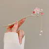 Retro Chinese hairpin with tassels, advanced Hanfu, wooden hair accessory, high-quality style, Chinese style