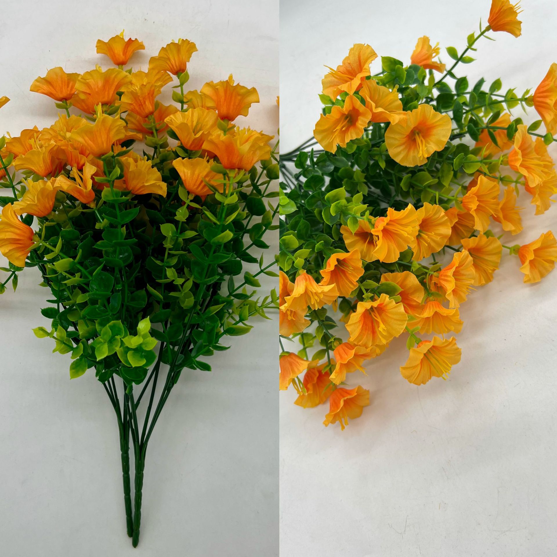 Transfronterizo Amazon simulación de eucalyptus flores falsas flores artificiales manijas de flores para el hogar jardín decoración de flores simuladas al aire libre