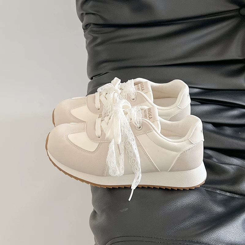 2025 nuevo otoño gran hermoso ballet zapatos deportivos casuales de mujer con suela gruesa cabeza redonda no zapatos Gump