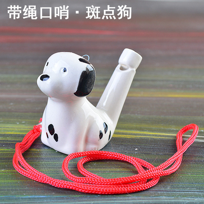 地摊发口哨孔雀儿童批陶瓷奖励品小鸟水鸟玩具生肖水哨幼儿园带绳