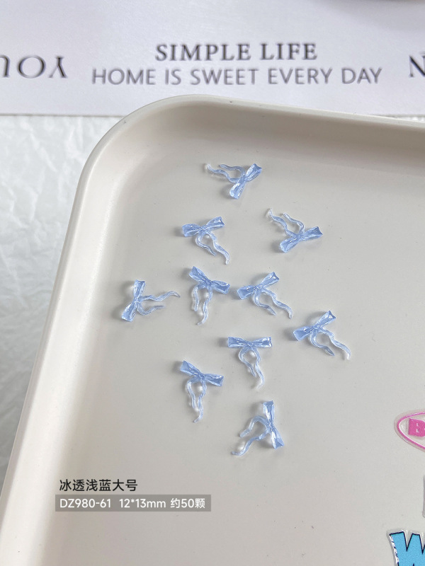 ソフト彫刻弓ネイルアートアクセサリー混合透明カラーゼリーストリーブ弓 DIY 樹脂ダイヤモンドネイルアートアクセサリー|undefined