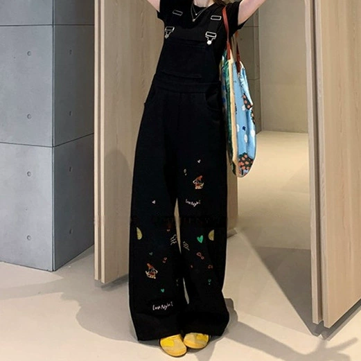 [Сырная ловушка] Брюки с вышивкой свободные повседневные тонкие широкие брюки с вышивкой