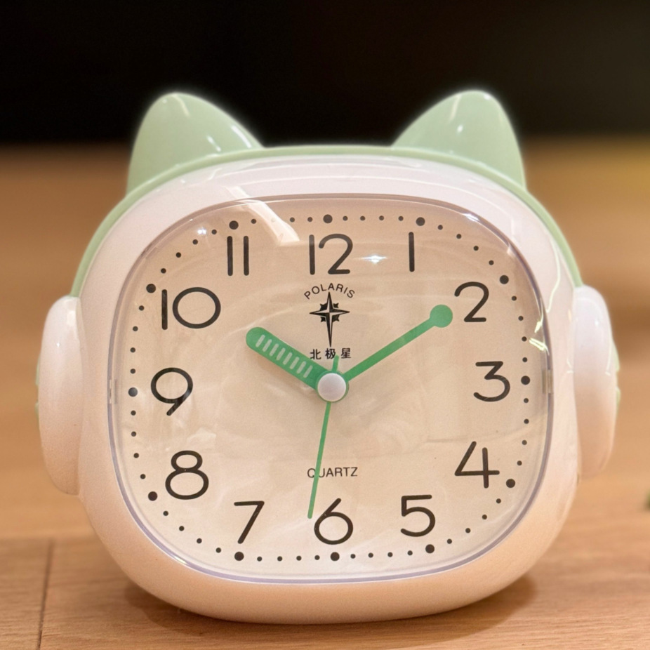 Polaris Alarm Clock Silent Cute Home Night Light Student Desktop Clock Children Elderly Bedside Bedroom Desk Clock