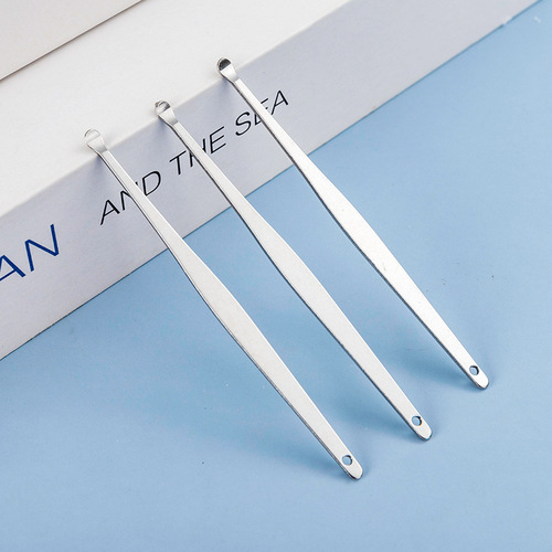 Stainless steel ear scoop, two-piece ear pick and earwax tool set for adults, ear scoop, ear pick, ear pick