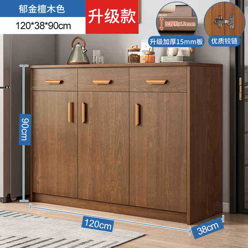 Gabinete de comedor de madera sólida contra la pared armario de cocina de la sala de estar armario de vinos de lujo armario de almacenamiento casero armario de almacenamiento