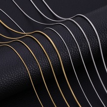 欧美不锈钢圆蛇链蛇骨男女款项链吊坠配链锁骨链欧美风项链