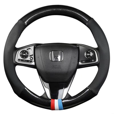 Panapi Stitching Steering Wheel Cover Steering wheel cover - classic-black-punched-style-without-ears-38cm
