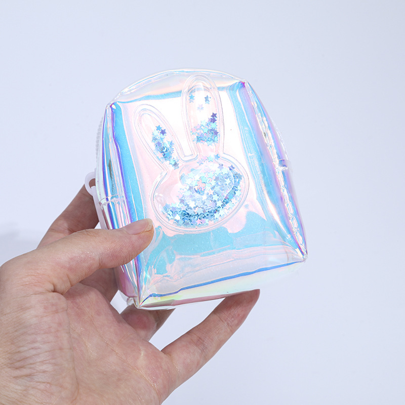 Mini bolso A0038 para niñas, monedero con efecto líquido y colores brillantes, mochila infantil.