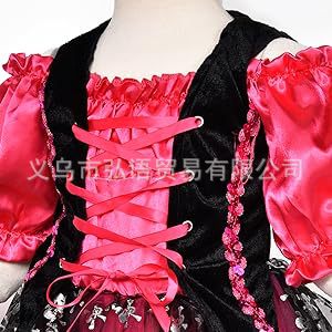 Cross-border nuevo creativo pirata vestido rosa princesa chica COS juego de rol Halloween vestido de fiesta de cumpleaños