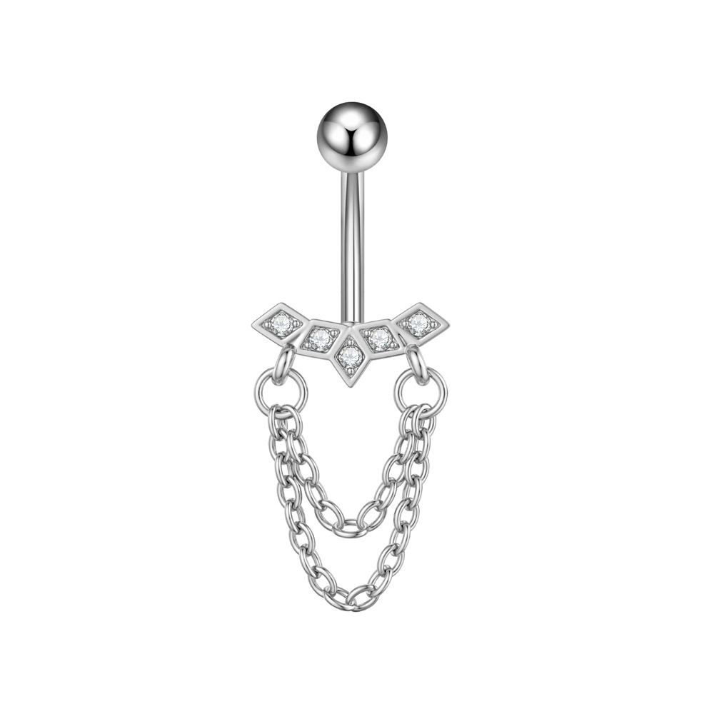 5g Weight Zircon Inlay Material Belly Ring Classification 1 Piece Quantity Casual, Bar Occasion 316 Stainless Steel Material Star, Flower, Butterfly Pattern All Seasons Season Unisex Gender Plating Design Hip-Hop, Simple Style, Cool Style Style 1 Piece 316 Stainless Steel Zircon Belly Rings Star Flower Butterfly Unisex 44
