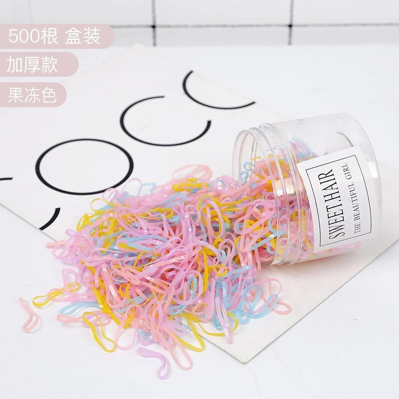 橡皮筋女扎头发黑色小皮筋一次性高弹力头绳头饰发绳耐用发圈儿童|undefined
