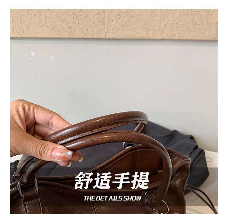 Túi tote nữ da PU , túi xách tay đi làm đựng đồ dung lượng lớn — Gạo trắng không có mặt dây chuyền, Màu cà phê Không có mặt dây chuyền, Màu nâu không có mặt dây chuyền, Đen không có mặt dây chuyền chi tiết 5