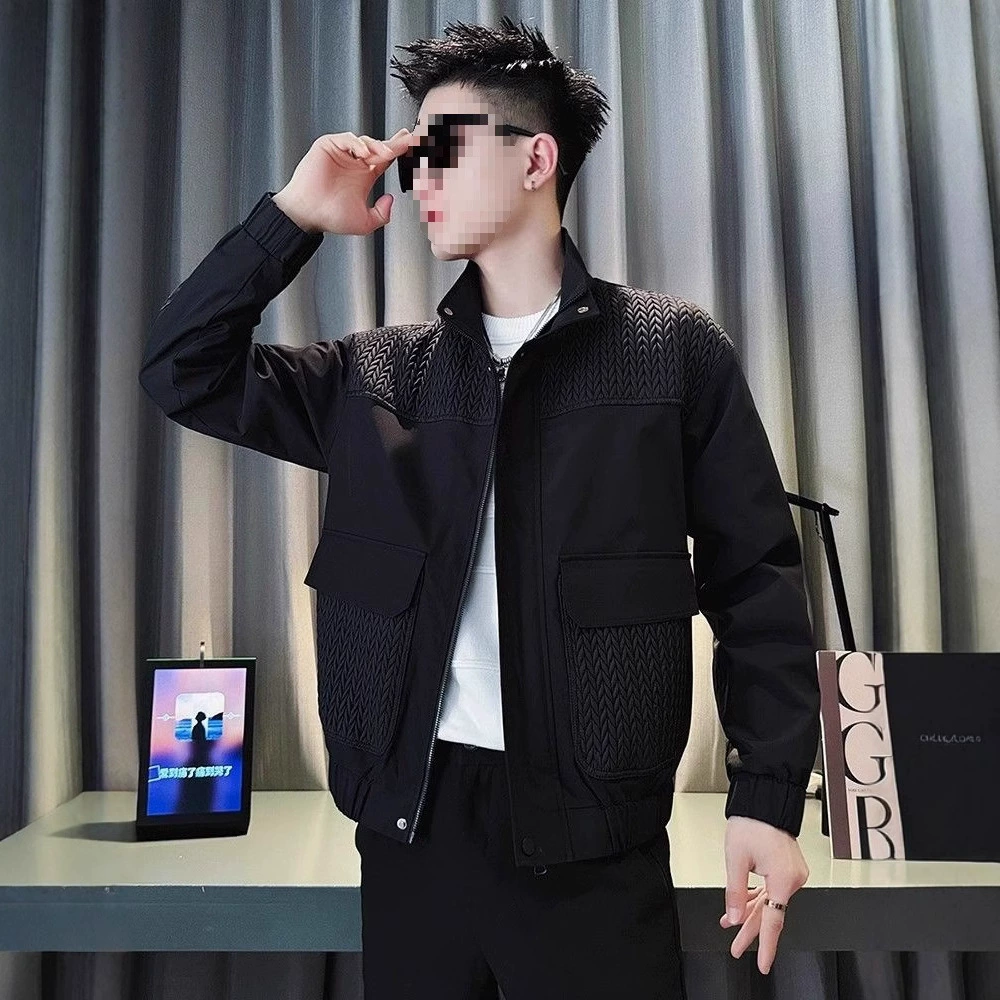 Дизайнерский демисезонный мужской осенний пиджак, тренд сезона, slim fit, оптовый
