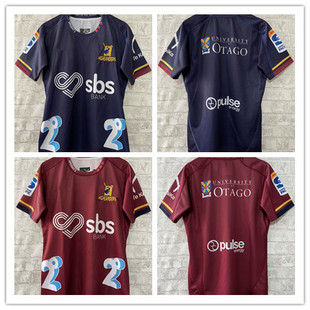 Rugby Jersey 2024 Highlanders Home and Away Football Jersey Men's Short Sleeve Sweatshirt