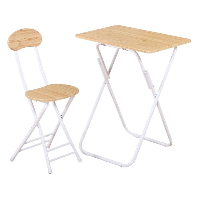 Folding Table Dormitory Study Table Home Dining Table Computer Table Long Square Table Rental Room Dining Table and Chair Set