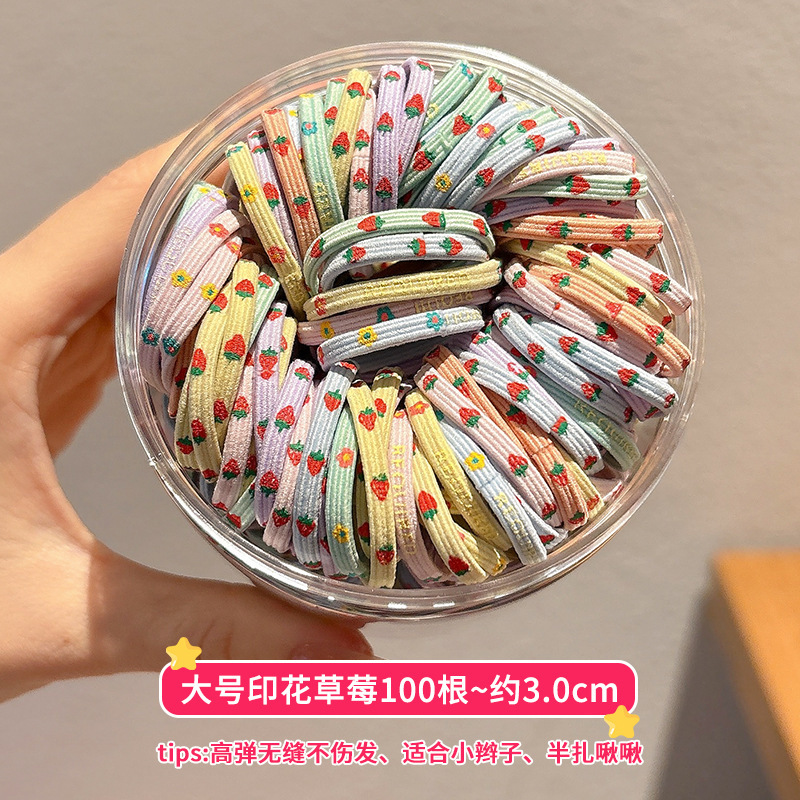 Tela de goma simple y duradera de alta elasticidad para mujeres, anillo de cabello para niños, cordón de cabello no lesiones, accesorios para el cabello diarios versátiles