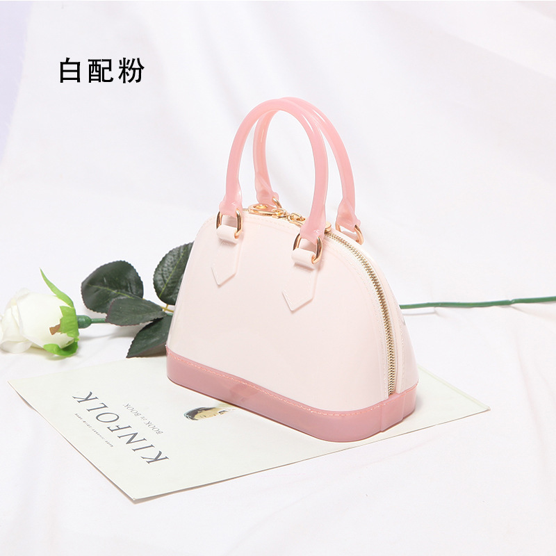 2025 primavera y verano estilo caliente moda casual niños dulces bolsa de gelatina mini bolso de mensajero de un solo hombro variedad al por mayor