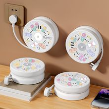 伸缩收纳插座家用多功能夜灯USB线板多孔插板学生宿舍接线板包邮