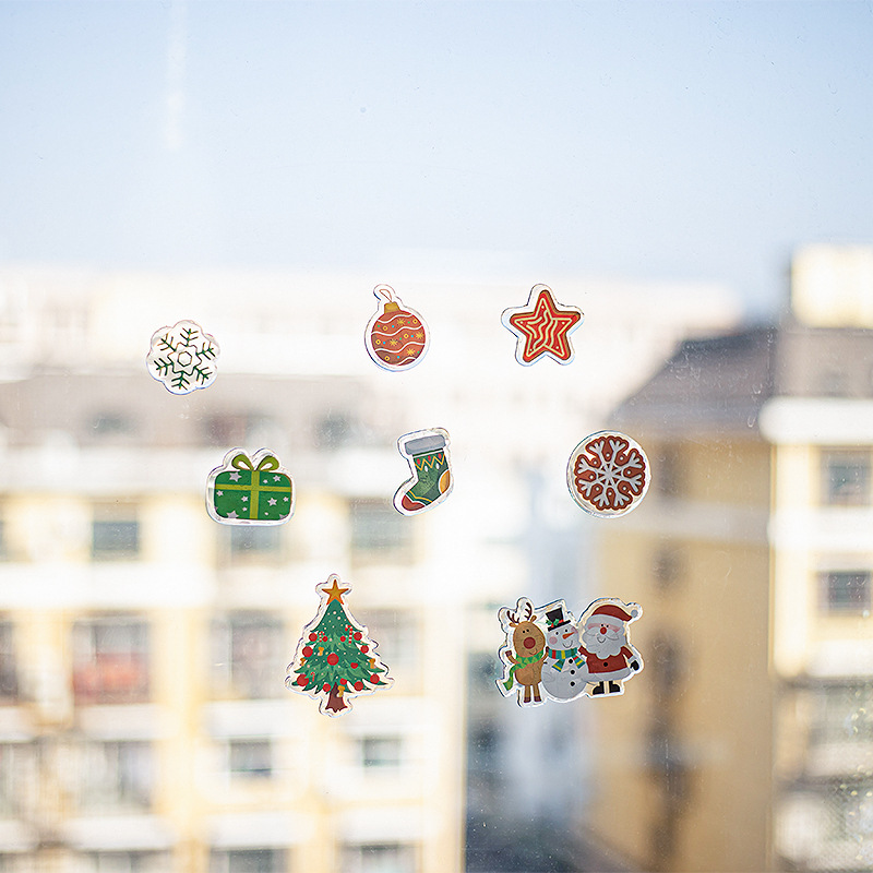Customizado pegatinas de vidrio de Navidad PVC automóvil pegatinas electrostáticas ventanas pegatinas de puertas suministro de impresión al por mayor