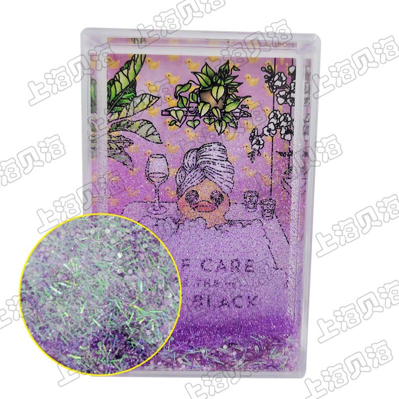 Ju Hui Fixed Dream Purple Fine Sand + Gradient Strip + Pink Hexagon Polaroid 3-inch Wenchuang quicksand Photo Frame Ju Hui Fixed Dream Purple Fine Sand + Gradient Strip + Pink Hexagon Polaroid 3-inch Wenchuang quicksand Photo Frame