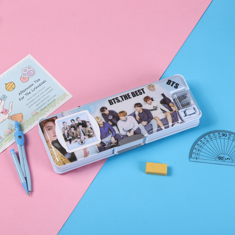 アマゾンTBSクリエイティブ多機能プラスチックケース小学生両面磁気クリエイティブ鉛筆ケース電卓付き|undefined