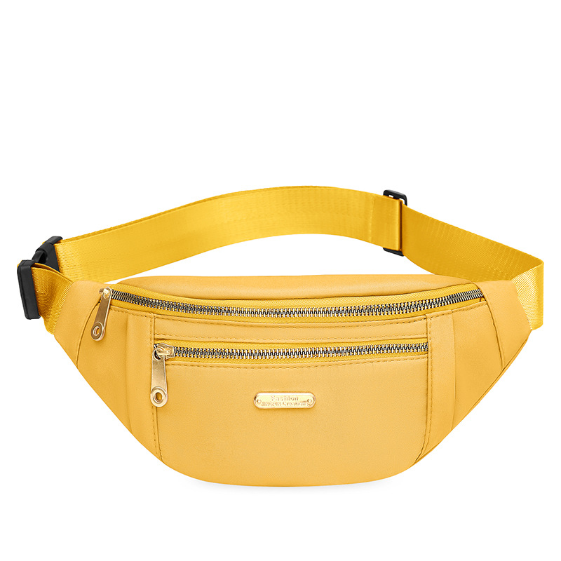126g Weight Zipper Closure Type Sling Strap Strap Type Fanny Pack Bags Type Street Occasion Nylon Material Solid Color Pattern All Seasons Season Women's Gender Streetwear Style Square Shape Women's Streetwear Solid Color Nylon Waist Bags