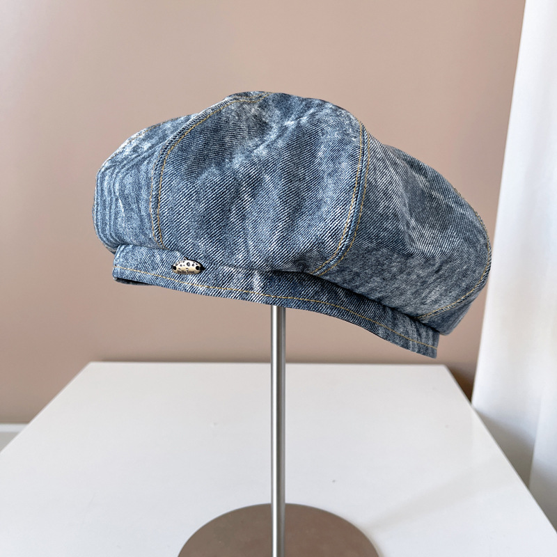 Women's Simple Style Marble Eaveless Beret Hat display picture 6