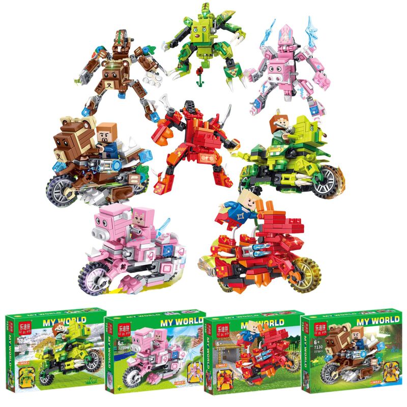 Ledi Build My Block World Assembly Compatible Building Blocks Training Class Boys' Gift Educational Children's Toys Wholesale
