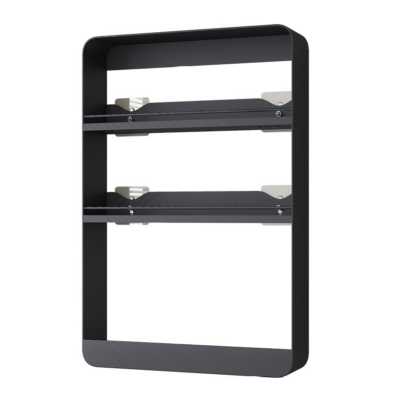 Estante de almacenamiento de condimentos colgado en la pared de cocina sin perforación colgantes de pared multicapa caseros de aceite y sal sal de sopa de condimentos estante de almacenamiento de botella