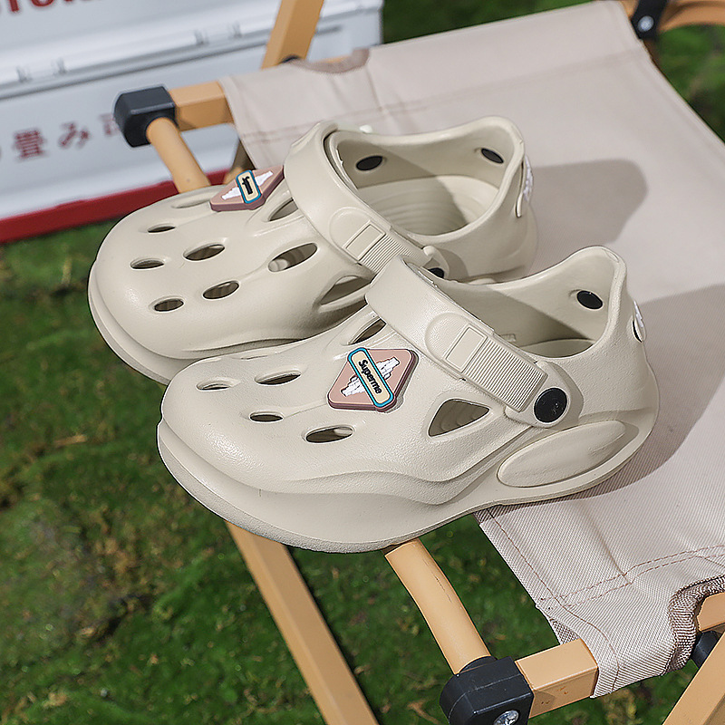 Zapatos con agujeros para niños, niños de verano, niños de interior, niñas, bebés, muebles para el hogar, suela suave antideslizante, nuevas sandalias y zapatillas de playa