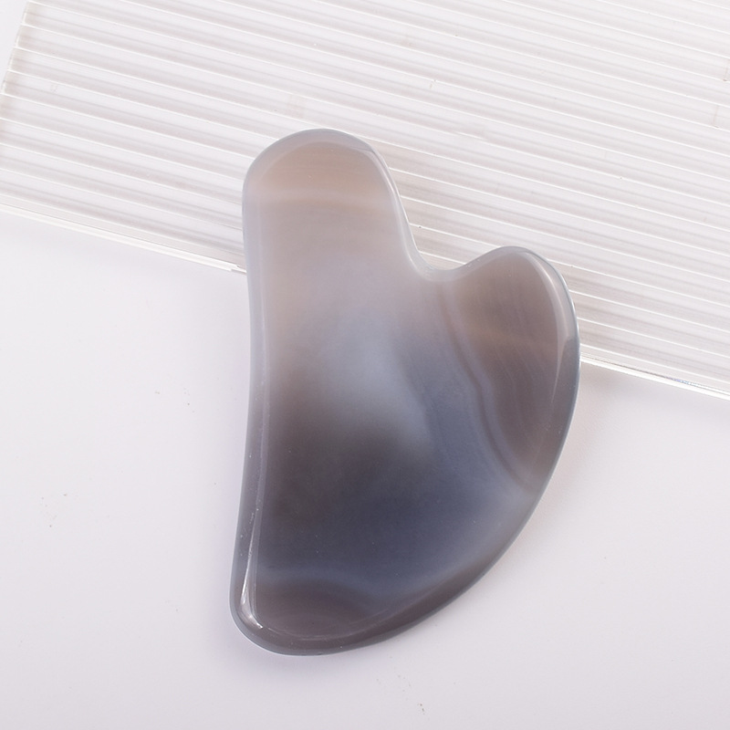 회색 마노 하트 모양