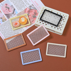 樹脂の部品の卸売りの子供の趣味の手作りのdiyクリームのアクセサリーのアイデアの小さい置物の透色の四角形の彫刻の皿