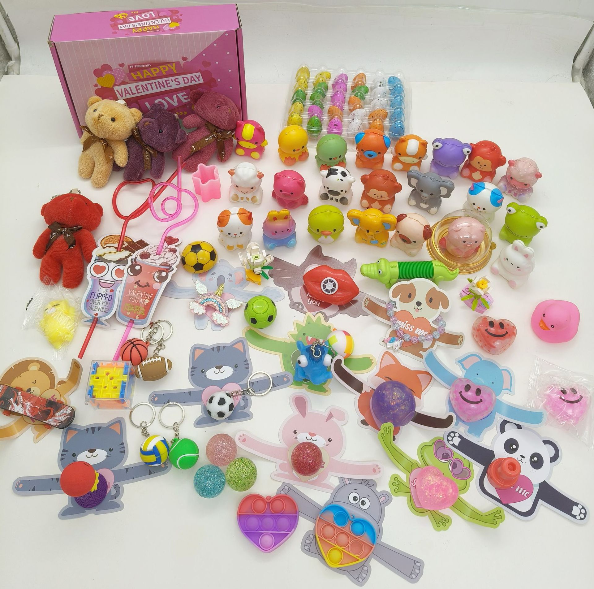 아마존 2025 발렌타인 데이 장난감 선물 세트 어린이 교실 파티 교환 선물 핀치 르 부화 계란