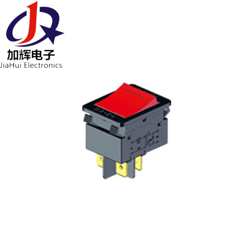 过载保护开关KCD4四脚2挡 10A带灯排插电源开关 韩国