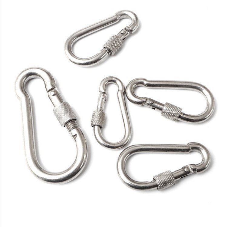 不易生锈强抗氧化登山扣配件登山扣自锁螺母弹簧扣