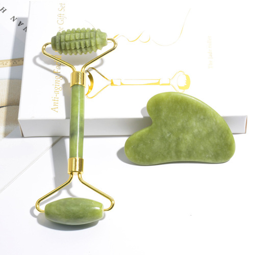 New facial massage roller device, smooth and comfortable dual-head scraping board, heart-shaped face massage and scraping board