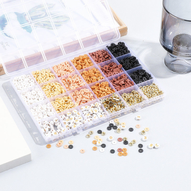 210g Weight Beads Jewelry Making Type DIY Jewelry Accessories Classification 1 Set Quantity soft clay Material Round, Letter Pattern Simple Style Style 1 Set Soft Clay Round Letter DIY Jewelry Accessories Beads 9