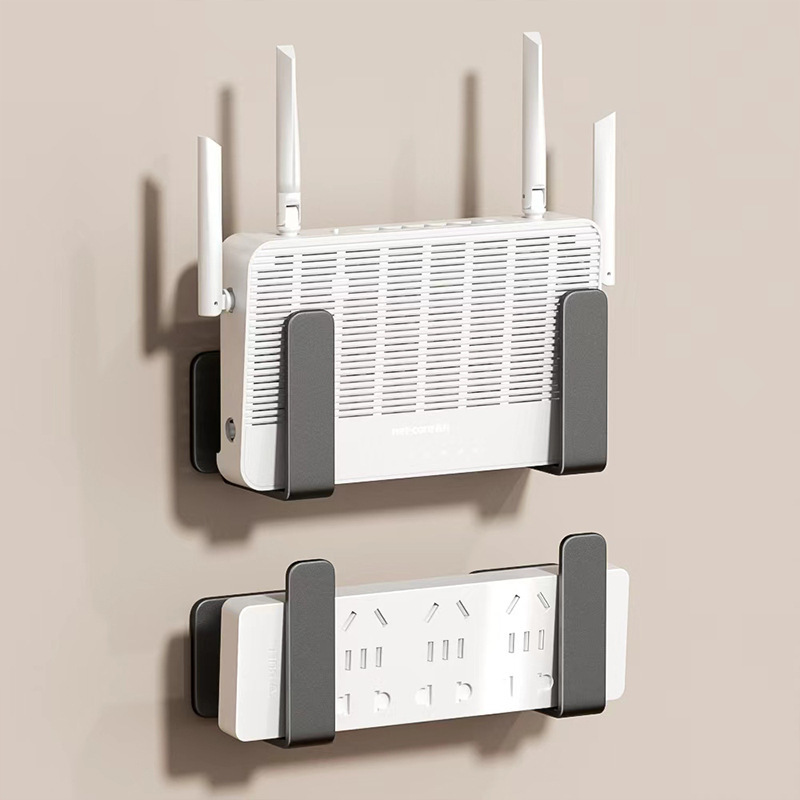 路由器放置架免打孔wifi置物架壁挂墙上机顶盒支架家用插排固定器|undefined