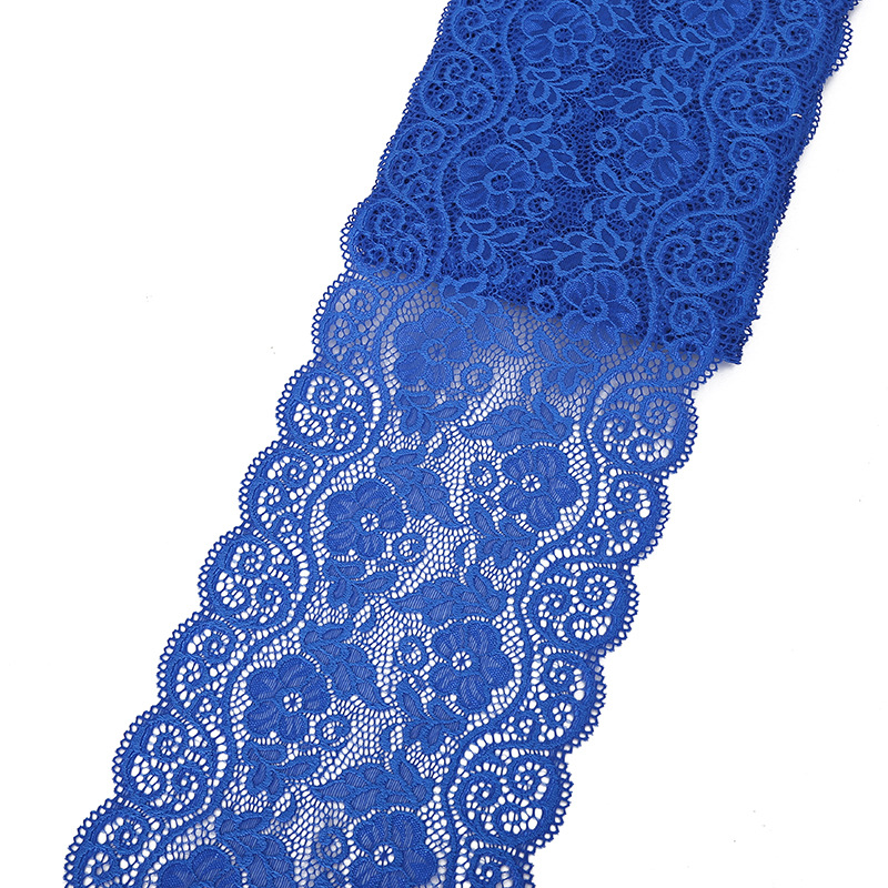 Spandex de encaje de nylon de encaje elástico multicolor opcional accesorios de ropa de las mujeres materiales de ropa al por mayor