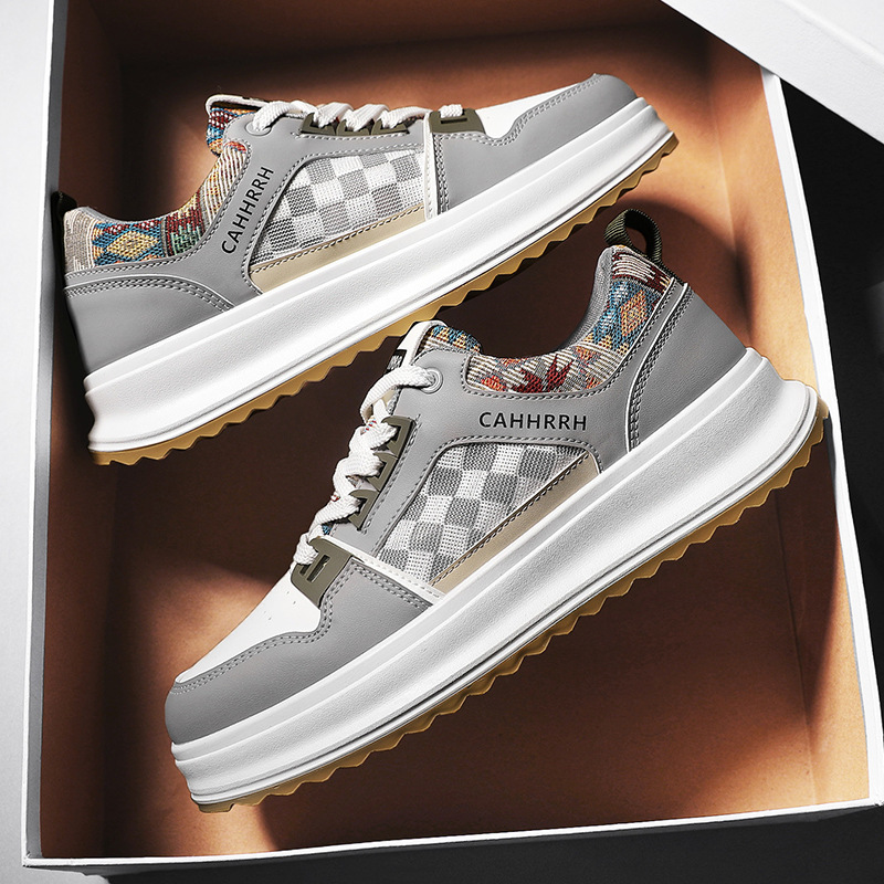 2025 nuevos modelos de verano para hombres ligeros, transpirables, modelos finos, tendencia, moda versátil, zapatillas de deporte casuales simples para hombres