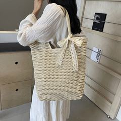 Tote bag for women, 2024 new model, this year's popular retro woven bag, large capacity crossbody bag, vacation grass-woven bag