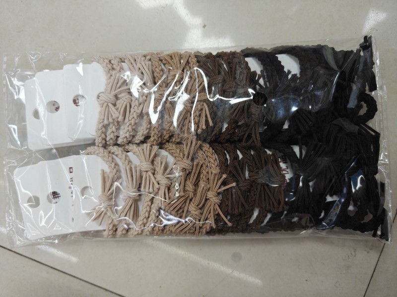 百款优惠发饰 新款基础款皮筋发绳 2根卡装条码头绳皮筋发圈 2元|undefined