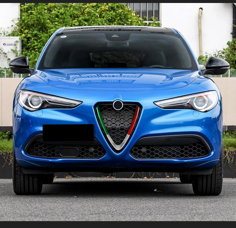 Cross-Border Suitable for Alfa Romeo Juliet Real Carbon Fiber Grille Decorative Stickers Exterior Modification Decorative Stickers