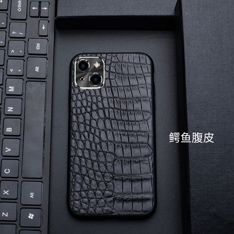 Apple, iPhone17, compatible phone case, organic protective case, 17promax, 14plus, genuine leather, crocodile 2