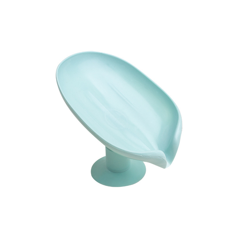 Caja de jabón jabón estante ventosa tipo pared sin perforación hoja de loto estante de drenaje de agua no acumulación de agua almacenamiento doméstico spot