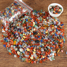 天然水晶碎石玉石矿石七彩石宝石原矿消磁石工艺品摆件装饰品批发